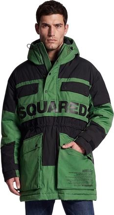 Dsquared2 Green Graphic Hooded Jacket