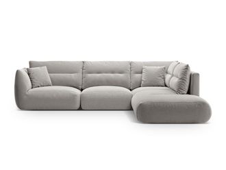 CXL by Christian Lacroix Sof&aacute; esquinero derecho modular 7 plazas tejido estructural gris claro