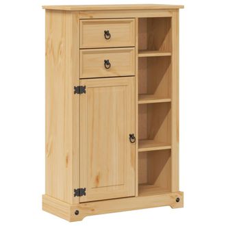 vidaXL Armario De Ba&ntilde;o Corona Madera Maciza De Pino 70x33x110 Cm Vidaxl
