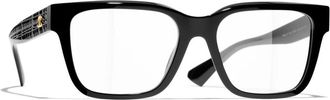 Chanel Square Eyeglasses - Dames - Accessoires - Zwart - Maat: 53 MM Tweed