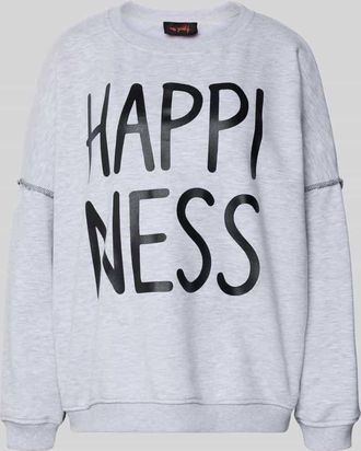 Miss Goodlife Sweatshirt mit Statement-Print in Hellgrau, Gr&ouml;&szlig;e XL