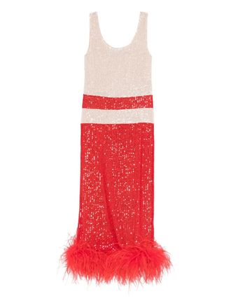 Atu Body Couture Midi-jurk verfraaid met pailletten - Rood