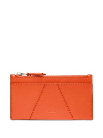 Bally Adley zip-fastening leather card holder - Orange