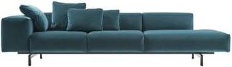 Kartell 3 & more seater sofa Largo - Blue - Expanded polyurethane - Designer Piero Lissoni