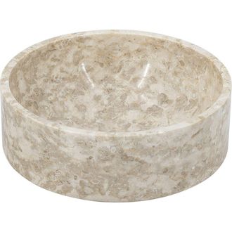 R16 Home Round Decorative Marble Bowl in Natural/Cream at Nordstrom Rack