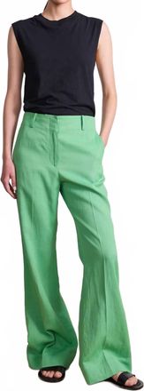 Apiece Apart Adi Wide Leg Trouser In Matcha