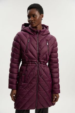 Karen Millen Womens Lightweight Packable Coat - Berry - Size 6 UK