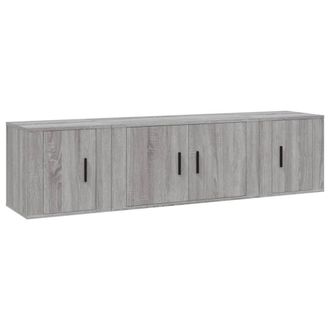 Berkfield Home 3 Piece TV Cabinet Set Grey Sonoma Engineered Wood