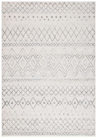 Safavieh Alfombra bohemio de polipropileno blanco/gris, 122 x 183 cm