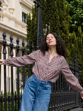 Fat Face FatFace Multi Stirling V-neck Blouse