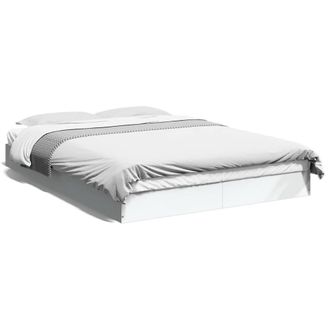 Berkfield Home Bed Frame without Mattress White 140x200 cm Engineered Wood