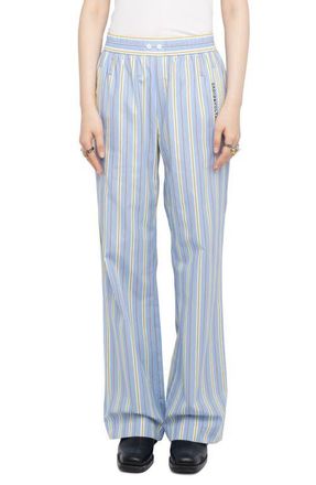 Zadig&Voltaire Pax Pop Multistripe Cotton Pants in Sixtine at Nordstrom, Size 10 Us