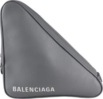 Balenciaga Clutch Triangle - Heren - Tassen - Grijs - ONE Size - Leer - Tassen