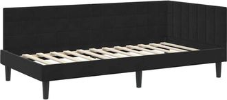 vidaXL Estructura De Cama En Esquina Negro 90 Cm X 190 Cm Terciopelo Vidaxl