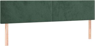 vidaXL Cabecero Con Led De Terciopelo Verde Oscuro 180x5x78/88 Cm Vidaxl