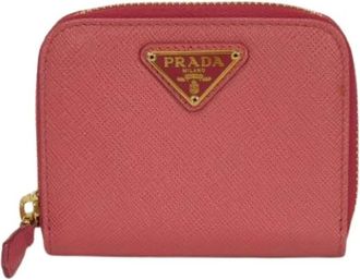 Prada Pre-owned Wallets, female, Pink, Size: ONE SIZE Pre-owned Leather wallets