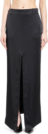 Tom Ford Crepe Envers Satin Tailored Maxi Skirt