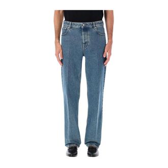 Valentino Straight Jeans, male, Blue, Size: W33 Denim Jeans