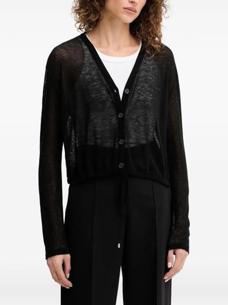 Patrizia Pepe Semi-doorzichtig vest - Zwart