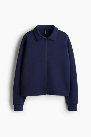 H&M Scuba-Sweatshirt mit Reissverschluss - Blue