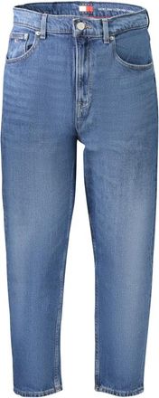 Tommy Hilfiger Blauwe Mom Jeans met Borduursel - Dames - Slim Fit Jeans - Blauw - W27 L30 - Katoen - Jeans
