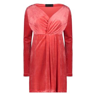 Alberta Ferretti Ik leef in fluweel - Dames - Feestkleedjes - Rood - S - Kleedjes
