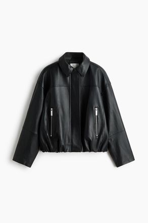 H&M Lederjacke - Schwarz