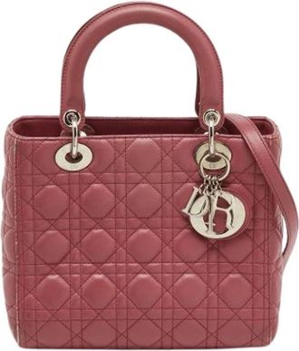 Dior Pre-owned Leren Handtas - Dames - Vintage Handtas - Roze - ONE Size - Leer - Vintage