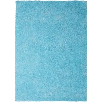 Beliani Tappeto shaggy azzurro 140 x 200 cm Demre
