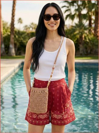 Nooki Design Womens Billie Crochet Phone Bag - Tan - Brown - Size: ONE