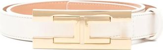 Elisabetta Franchi Cintura con fibbia logo - Bianco