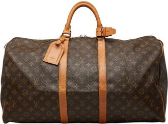 Louis Vuitton Brown Pvc Leather Boston Bag (Pre-Owned)