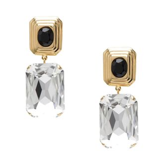 Alessandra Rich Oorbellen met Kristallen Hanger - Dames - Oorbellen - Veelkleurig - ONE Size - Accessoires