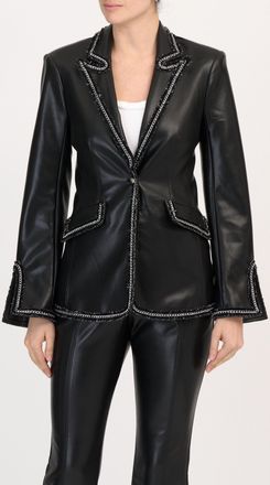 Cinq &agrave; Sept Chain Vegan Cheyenne Blazer In Black