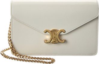 Celine Margo Leather Wallet On Chain