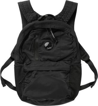 C.P. Company Backpacks, male, Black, Size: ONE SIZE Functional Zip Backpack