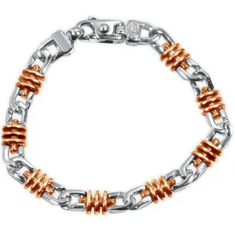 Pompeii3 Mens Link 14k Gold (33gram) or Platinum (53gram) 8.5mm Bracelet 8.5