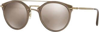 Oliver Peoples Taupe Mirror Zonnebril Remick OV - unisex - Zonnebrillen - Grijs - 50 MM - Accessoires