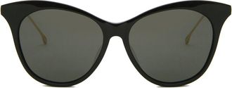 AM Eyewear MIM 116-BL-GR Womens Sunglasses Black Size 56