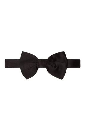 Robert Talbott Walter Satin Pre-Tied Bow Tie in Black at Nordstrom