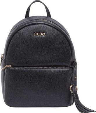 Liu Jo Backpacks, female, Black, Size: ONE SIZE Zaino medio con charm