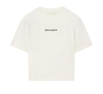 Palm Angels Off White Logo Crew Neck T-Shirt