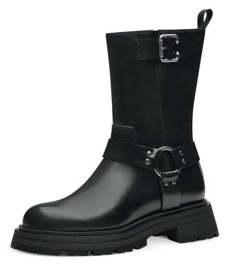 Tamaris Bikerboots, mit Zierriemen und Metallring, regulierbare Schnalle