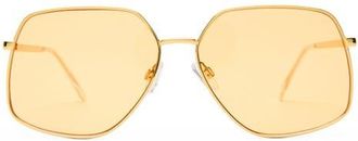 AIRE Altair 61mm Aviator Sunglasses in Gold /Clear /Amber Tint at Nordstrom
