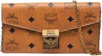MCM Pre-owned Portemonnee met ketting - Dames - Vintage Accessoires - Bruin - ONE Size - Vintage