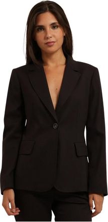 Pennyblack Single-breasted blazer met &eacute;&eacute;n knoop - Dames - Jassen - Bruin - Maat: M Zijde
