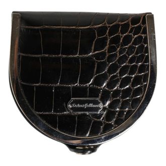 Dolce & Gabbana Wallets & Cardholders, male, Black, Size: ONE SIZE Black Crocodile Leather Coin Purse Wallet