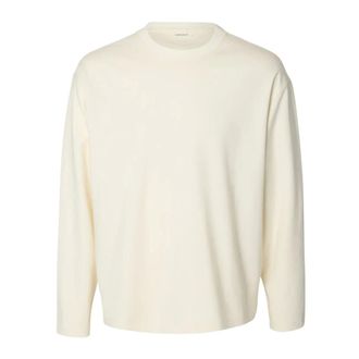 Selected Camiseta de manga larga con cuello redondo Taj - Tops - Hombre - Beige - 2XL