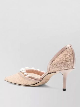 Jimmy Choo London aurelie pumps pointed toe dorsay pearls