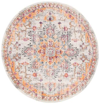 Safavieh Alfombra boho de polipropileno beige/naranja, 152 cm